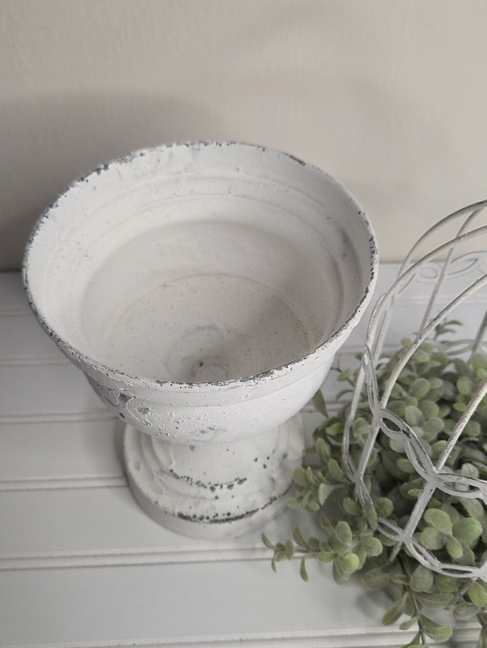 Decrotive Decktop Birdcage Planter Metal Rustic Primitive - Picture 7 of 8